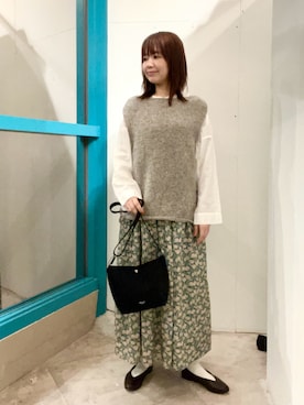 「アイテム（パンプス）」を使った、くずみさん（レディース・159cm）の秋コーディネート