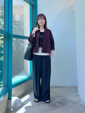「URBAN RESEARCH DOORS（アーバンリサーチドアーズ）のヘマタイトネックレス（ネックレス、ゴールド系）」を使った、くずみさん（レディース・159cm）の春コーディネート