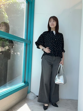 「アイテム（アクセサリー）」を使った、くずみさん（レディース・159cm・40代）の夏コーディネート