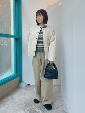 「アイテム（その他アウター）」を使った、くずみさん（レディース・159cm・40代）の秋コーディネート