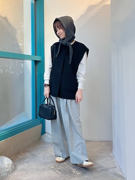 「アイテム（テーラードジャケット）」を使った、くずみさん（レディース・159cm・40代）の秋コーディネート