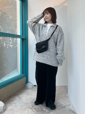 「アイテム（サンダル）」を使った、くずみさん（レディース・159cm）の秋コーディネート