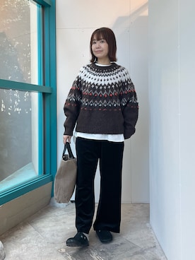 「アイテム（サンダル）」を使った、くずみさん（レディース・159cm）の秋コーディネート