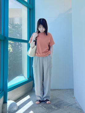 「URBAN RESEARCH DOORS（アーバンリサーチドアーズ）のヘマタイトネックレス（ネックレス、ゴールド系）」を使った、くずみさん（レディース・159cm）の春コーディネート