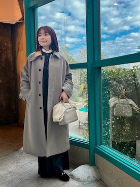 「アイテム（シャツ/ブラウス）」を使った、くずみさん（レディース・159cm・40代）の冬コーディネート