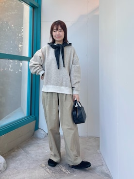 「アイテム（その他トップス）」を使った、くずみさん（レディース・159cm）の秋コーディネート