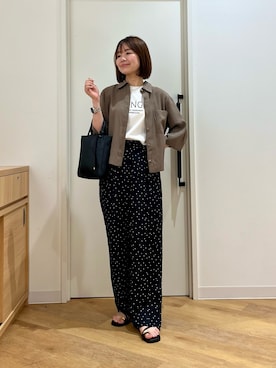 「RODE SKO（ロデスコ）のアイテム」を使った、くずみさん（レディース・159cm）の夏コーディネート