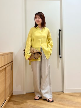 「URBAN RESEARCH DOORS（アーバンリサーチドアーズ）のヘマタイトネックレス（ネックレス、ゴールド系）」を使った、くずみさん（レディース・159cm）の夏コーディネート