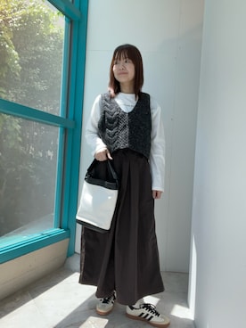 「アイテム（Tシャツ/カットソー）」を使った、くずみさん（レディース・159cm・40代）の夏コーディネート