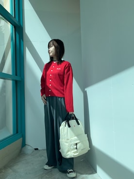 「アイテム（バックパック/リュック）」を使った、くずみさん（レディース・159cm・40代）の夏コーディネート