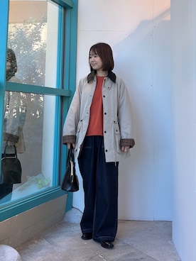 「RODE SKO（ロデスコ）のアイテム」を使った、くずみさん（レディース・159cm）の秋コーディネート