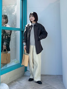 「FORK&SPOON（フォークアンドスプーン）のアイテム」を使った、くずみさん（レディース・159cm）の秋コーディネート