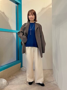 「アイテム（パンプス）」を使った、くずみさん（レディース・159cm・40代）の秋コーディネート