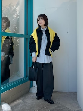 「RODE SKO（ロデスコ）のアイテム（ローファー）」を使った、くずみさん（レディース・159cm）の秋コーディネート