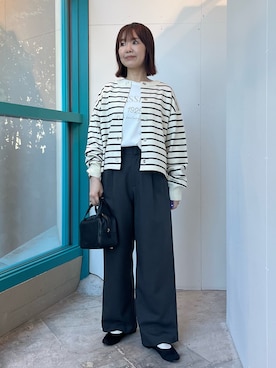 「アイテム（パンプス）」を使った、くずみさん（レディース・159cm・40代）の秋コーディネート