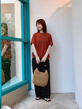 「SMELLY（スメリー）のアイテム」を使った、くずみさん（レディース・159cm）の夏コーディネート