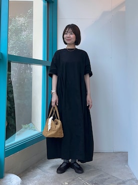 「アイテム（レッグウェア、グレー系）」を使った、くずみさん（レディース・159cm）の夏コーディネート