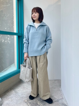 「アイテム（サンダル）」を使った、くずみさん（レディース・159cm・40代）の秋コーディネート