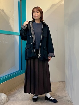 「アイテム（パンプス）」を使った、くずみさん（レディース・159cm・40代）の秋コーディネート