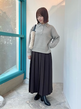 「アイテム（ハンドバッグ）」を使った、くずみさん（レディース・159cm・40代）の秋コーディネート