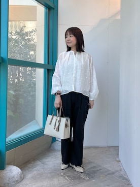 「URBAN RESEARCH DOORS（アーバンリサーチドアーズ）のヘマタイトネックレス（ネックレス、シルバー系）」を使った、くずみさん（レディース・159cm）の春コーディネート
