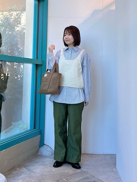 「RODE SKO（ロデスコ）のアイテム」を使った、くずみさん（レディース・159cm）の秋コーディネート