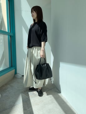 「アイテム（レインシューズ）」を使った、くずみさん（レディース・159cm）の夏コーディネート