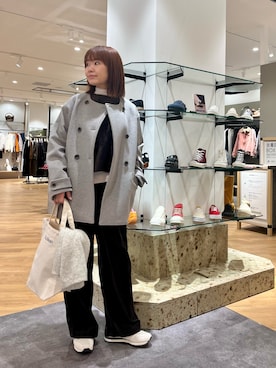 「アイテム（ストール/ショール）」を使った、くずみさん（レディース・159cm）の冬コーディネート