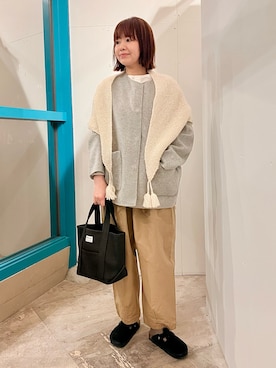 「アイテム（その他アウター）」を使った、くずみさん（レディース・159cm・40代）の秋コーディネート