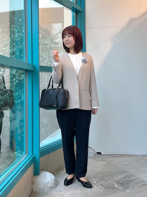 セール】ツィードVネックロングジャケット（スーツジャケット）｜URBAN