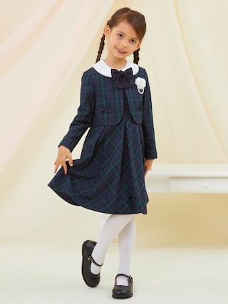 CHOPIN(ショパン) 格子柄アンサンブル フォーマルワンピース120 楽天