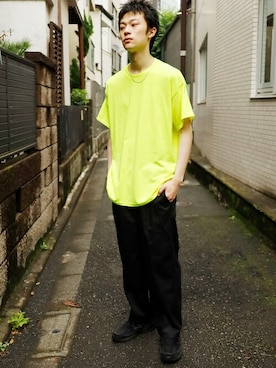 「Dickies（ディッキーズ）のアイテム」を使った、Rooptokyoさん（メンズ・180cm）の夏コーディネート