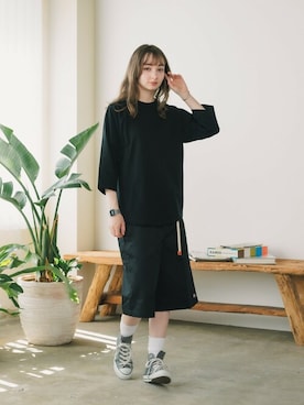 「アイテム（チノパンツ）」を使った、Rooptokyoさん（レディース・165cm）の夏コーディネート