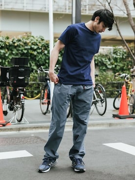 「GILDAN（ギルダン）のアイテム（Tシャツ/カットソー）」を使った、Rooptokyoさん（メンズ・176cm）の夏コーディネート
