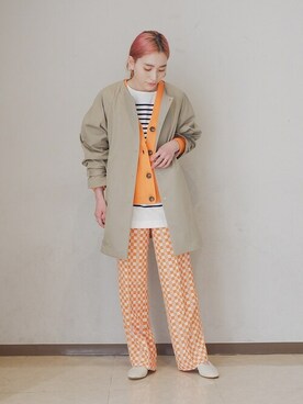 「SHIPS」｜「アイテム（バレエシューズ）」を使った、増田さん（レディース・157cm）の冬コーディネート