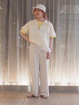 「SHIPS（シップス）のアイテム（ピアス（両耳用））」を使った、増田さん（レディース・157cm）の春コーディネート