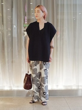 「アイテム（キャミソール）」を使った、増田さん（レディース・157cm）の夏コーディネート