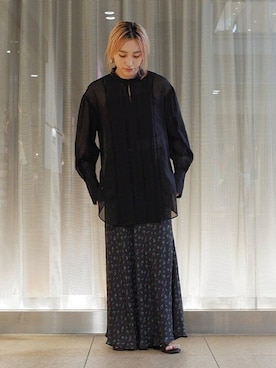 「SHIPS（シップス）のアイテム（ピアス（両耳用））」を使った、増田さん（レディース・157cm）の夏コーディネート