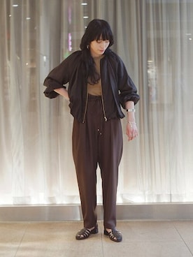 「シップス フォー ウィメン(SHIPS for women)」｜「アイテム（ブルゾン）」を使った、増田さん（レディース・157cm）の春コーディネート