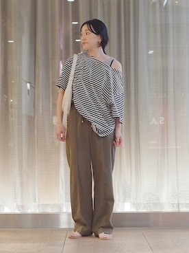 「NICOLAS LAINAS」｜増田さん（レディース・157cm）の夏コーディネート