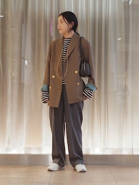 「New Balance」｜増田さん（レディース・157cm）の秋コーディネート