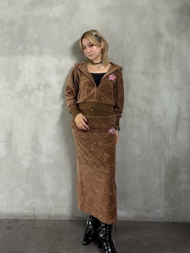 「HYSTERIC GLAMOUR（ヒステリックグラマー）のアイテム（チョーカー）」を使った、sakurakoさん（レディース・158cm）の秋コーディネート