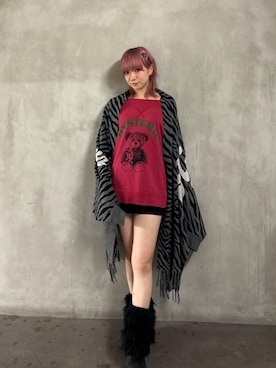 「アイテム（デニムスカート）」を使った、sakurakoさん（レディース・158cm）の秋コーディネート