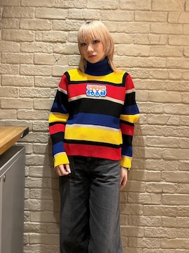 ニット セーター CAMPAIGN LOGOワッペン ボーダーセーター レディース CAMPAIGN LOGOワッペン ボーダーセーターを使った人気