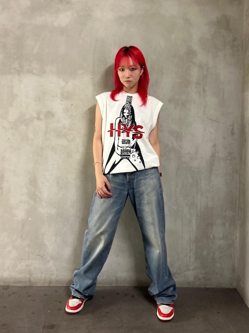 HYSTERIC GLAMOUR タンクトップ FLYING V ノースリーブTシャツ