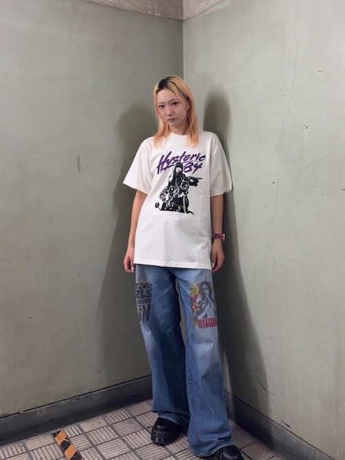 現行 ヒステリックグラマー WOMAN BANANA ワイドデニムパンツ WOMAN BANANA ワイドデニムパンツ（デニムパンツ）｜HYSTERIC