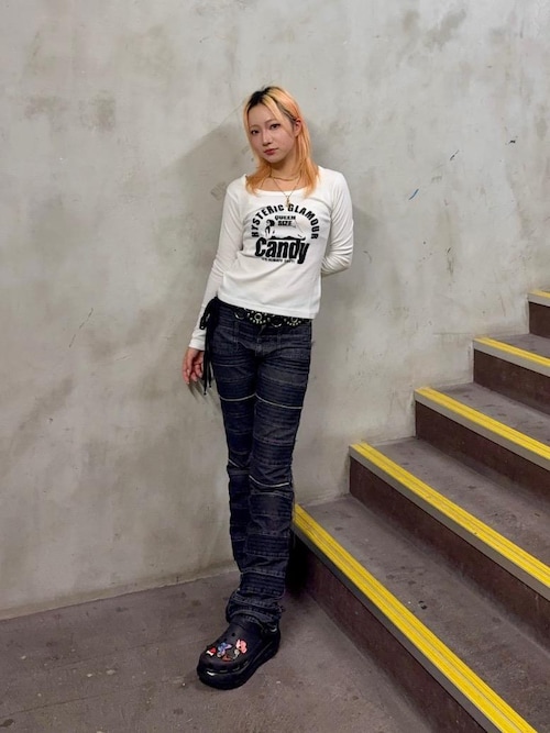 HYSTERIC GLAMOUR スクラッチ　フレアデニム　ツギハギ 103785_db03.jpg?20250717173615