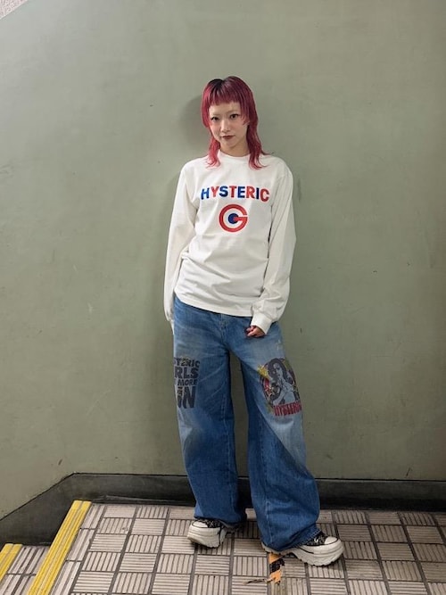 WOMAN BANANA ワイドデニムパンツ（デニムパンツ）｜HYSTERIC