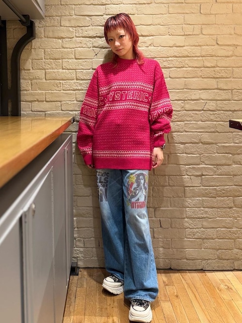 WOMAN BANANA ワイドデニムパンツ（デニムパンツ）｜HYSTERIC