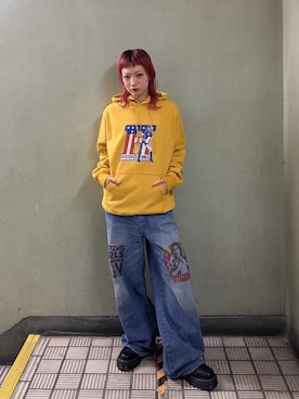 「HYSTERIC GLAMOUR（ヒステリックグラマー）のアイテム（パーカー）」を使った、sakurakoさん（レディース・158cm）の秋コーディネート